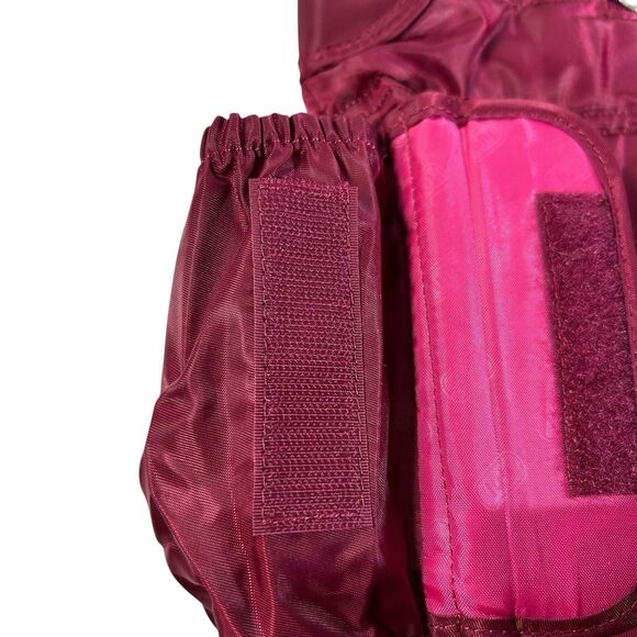 Lug Cable Car Cranberry Wine Bag Purse Quilted Adjustable Crossbody Hobo Zip Poc - Picture 6 of 14